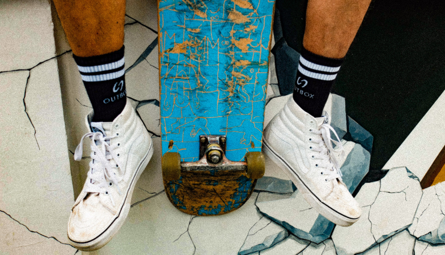 Outbox Classic Crew Socks Black